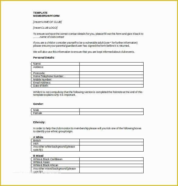 Membership Application form Template Free Of 15 Membership Application Templates – Free Sample