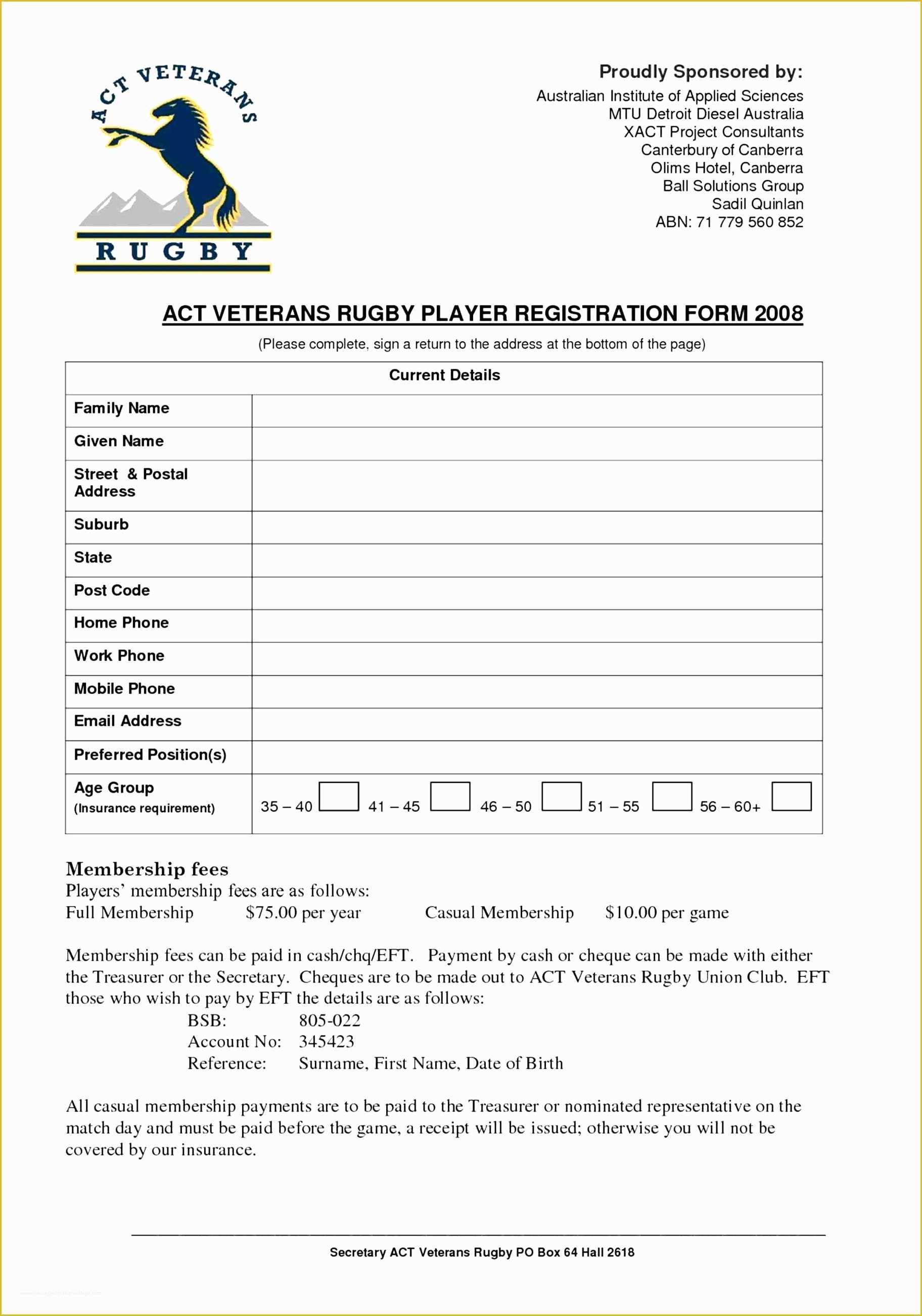 Membership Application form Template Free Of 7 social Club Membership Application form Template Ioyao