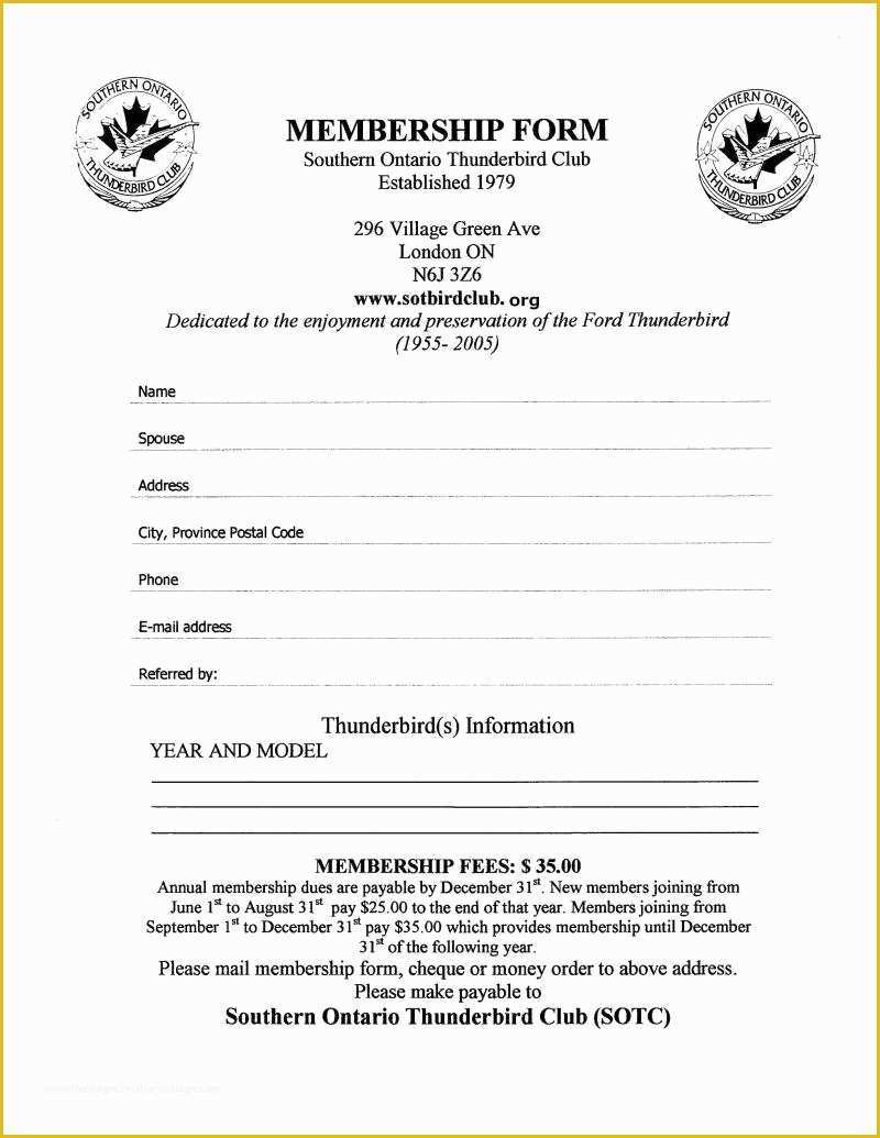 Membership Application form Template Free Of Application Printable Membership Application form
