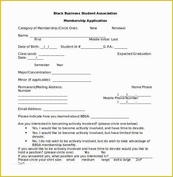 Membership Application form Template Free Of Application Templates – 20 Free Word Excel Pdf