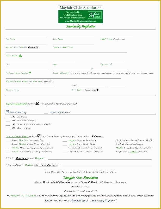Membership Application form Template Free Of association Membership form Template – Lucassportportalfo