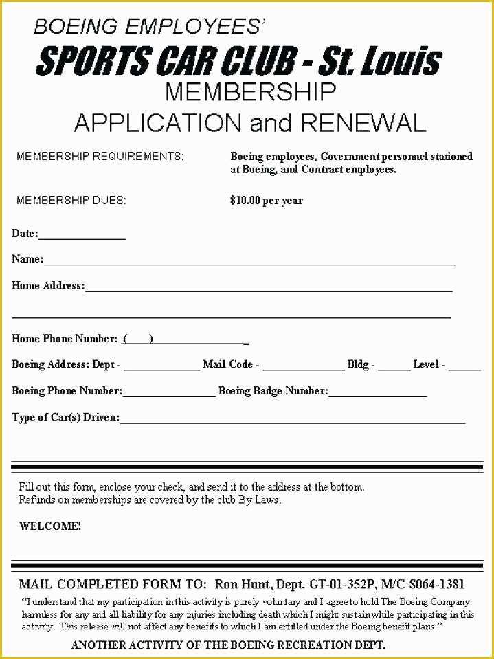 Membership Application form Template Free Of Church Registration form Template Membership Application