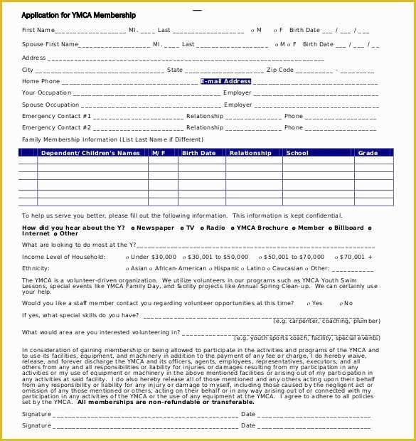 Membership Application form Template Free Of Membership Application Template – 12 Free Word Pdf