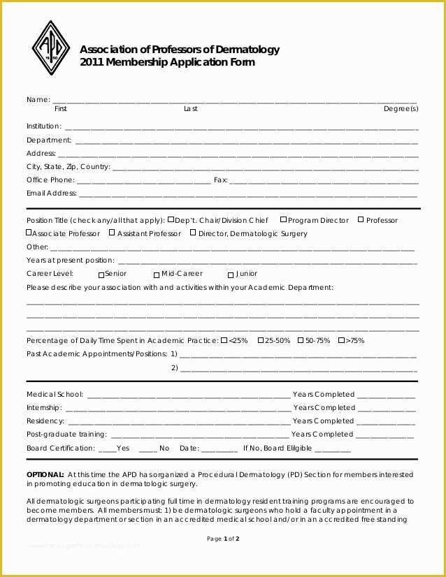 Membership Application form Template Free Of Microsoft Word 2011 Membership Application form