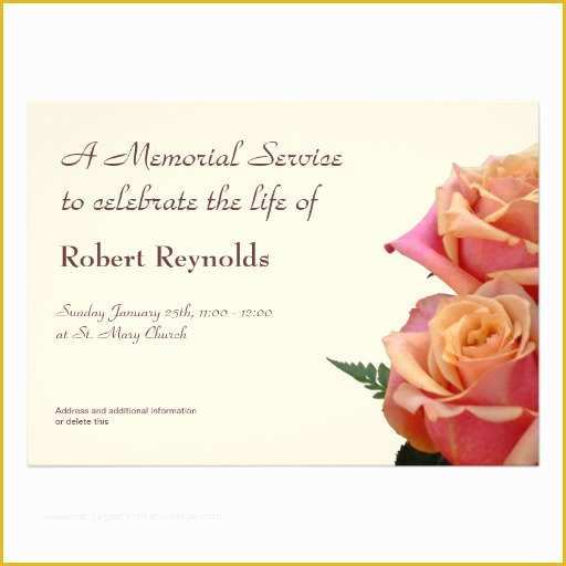 Memorial Service Announcement Template Free Of 1 000 Memorial Service Invitations Memorial Service