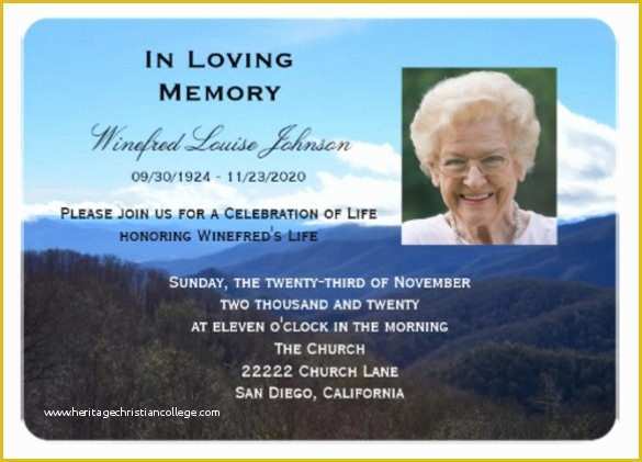 Memorial Service Announcement Template Free Of 28 Funeral Invitation Templates Psd Ai