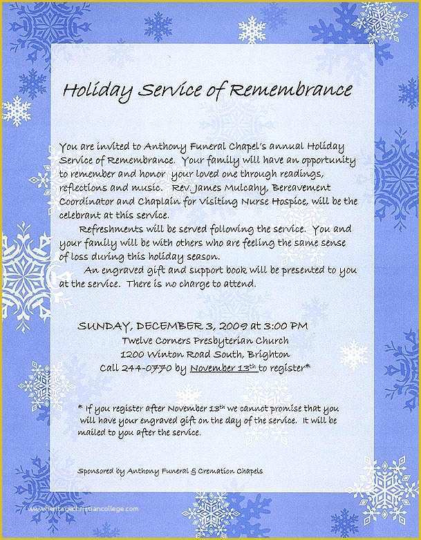 Memorial Service Announcement Template Free Of Best S Of Wording for A Memorial Service Sample