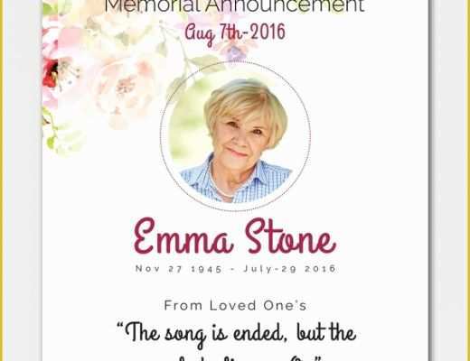 Memorial Service Announcement Template Free Of Funeral Invitation Template – 12 Free Psd Vector Eps Ai