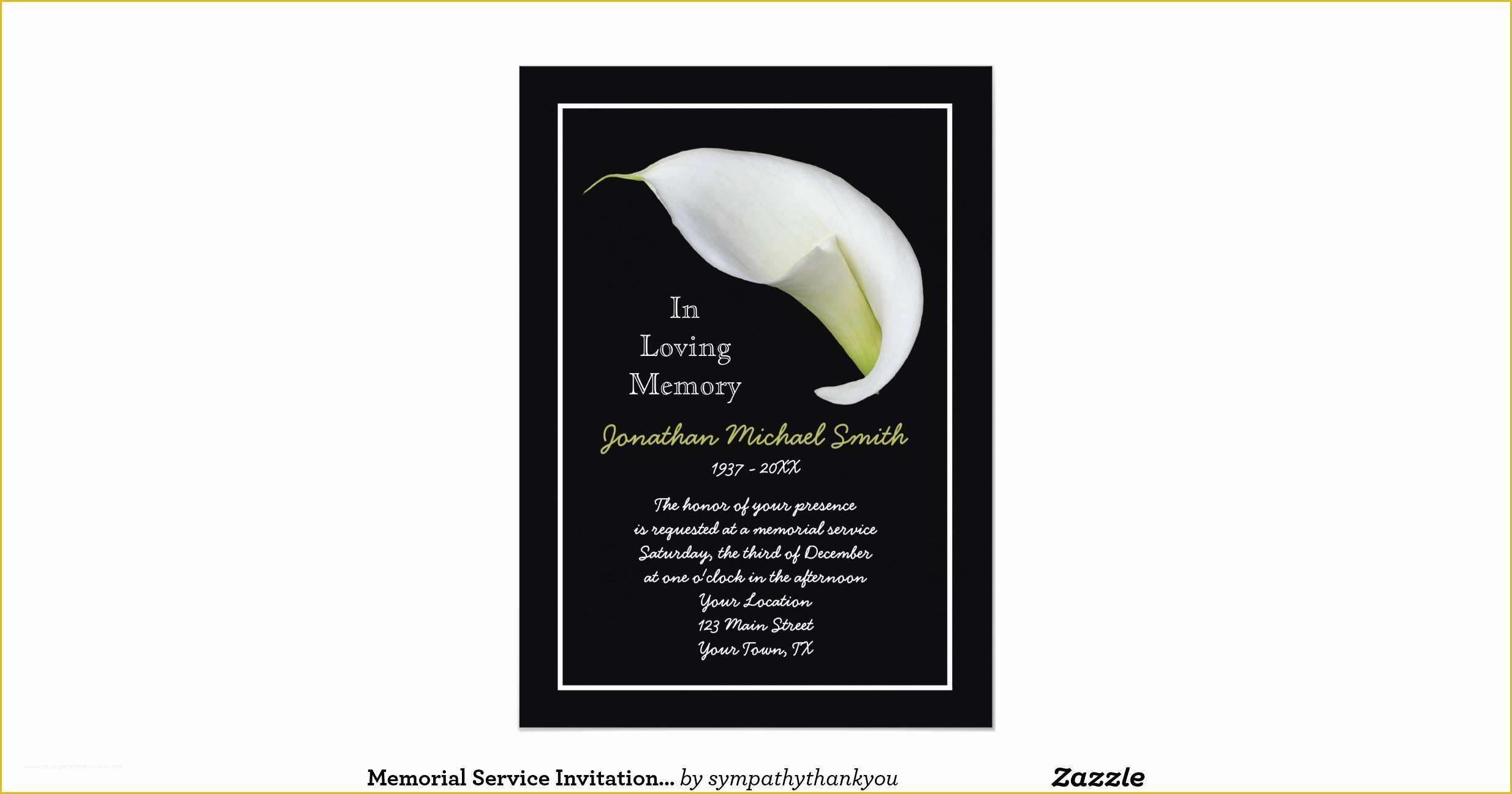 Memorial Service Announcement Template Free Of Memorial Service Invitation Announcement Template