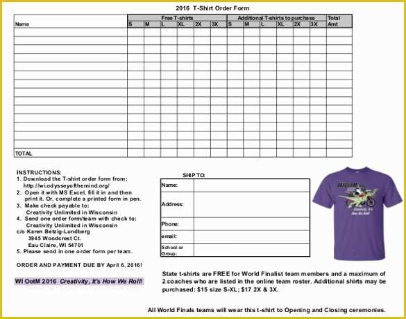 Merchandise order form Template Free Of 26 T Shirt order form Templates Pdf Doc