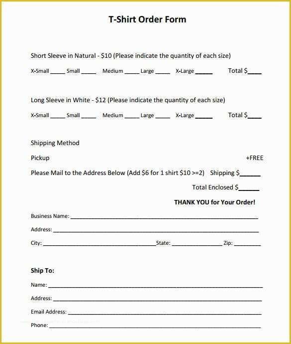 Merchandise order form Template Free Of Printable order form Template Printable Pages