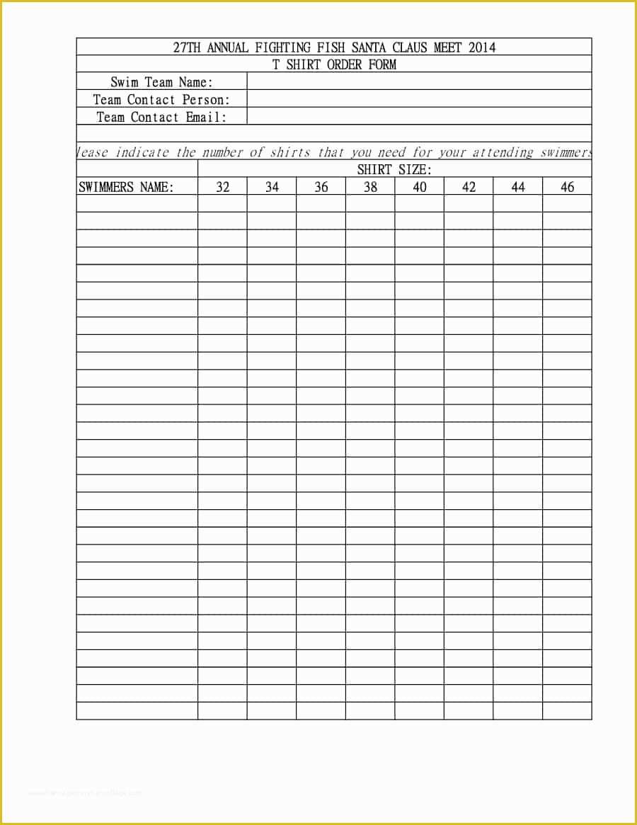 Merchandise Order Form Template Free Of T Shirt Order Form Sample Heritagechristiancollege
