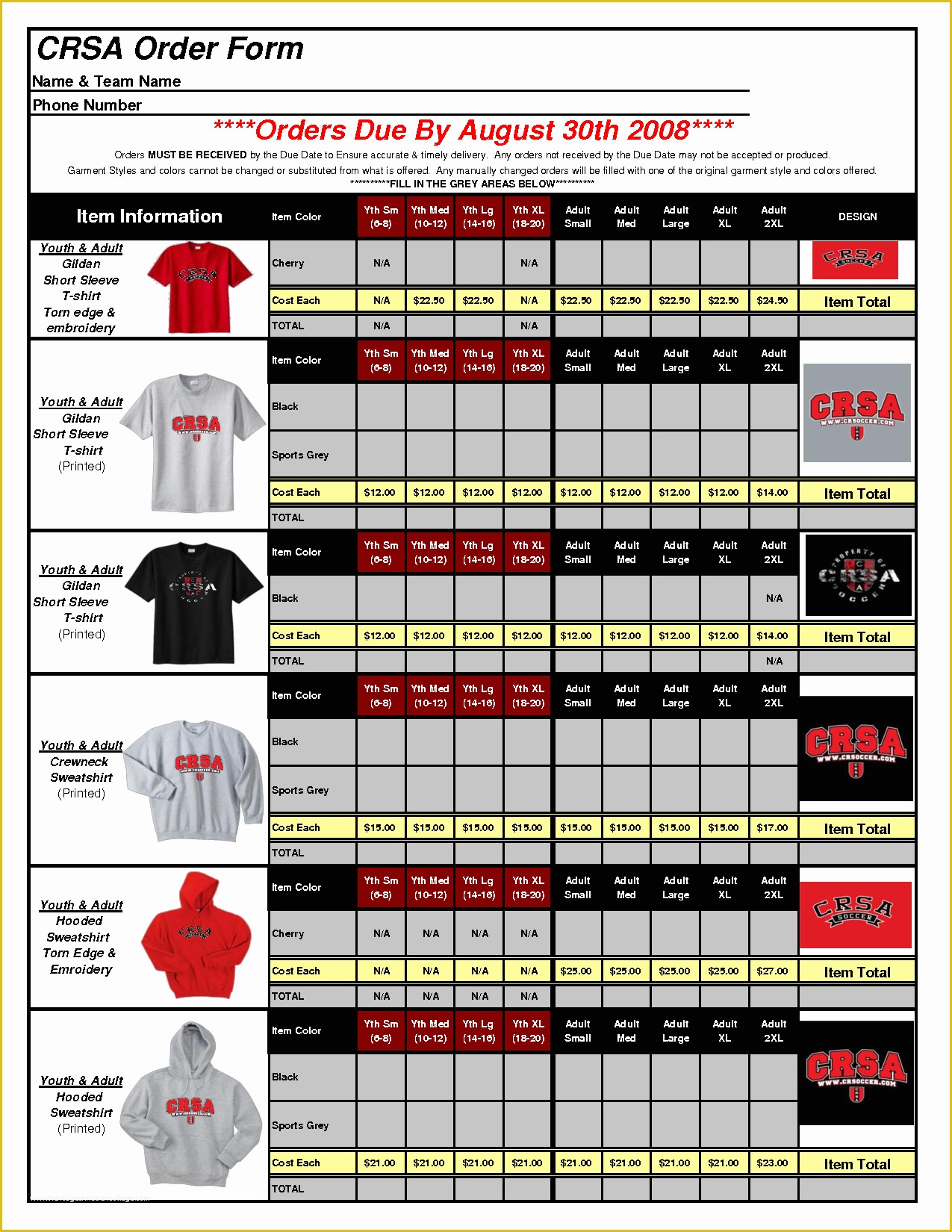 Merchandise order form Template Free Of T Shirt order form Template Excel 1uive8