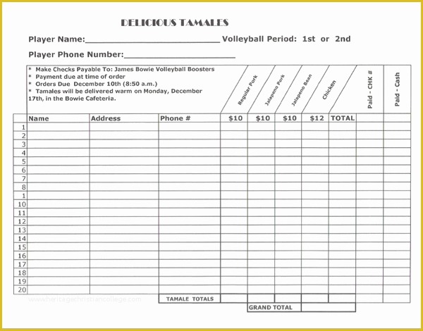 Merchandise order form Template Free Of Tamale order form Image T Shirt order form Template Excel