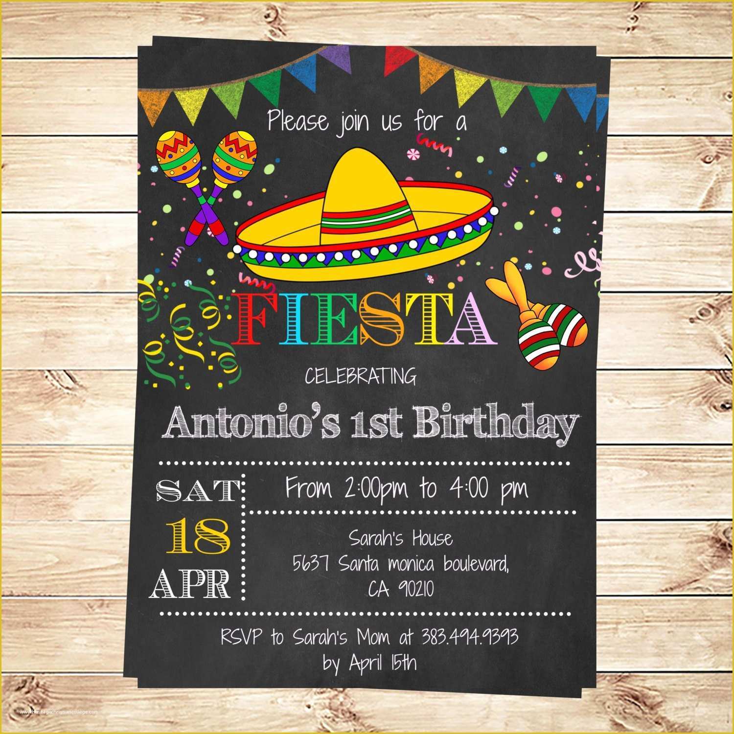 Mexican Fiesta Invitation Templates Free Of Birthday Mexican Fiesta Party Invitations Printable