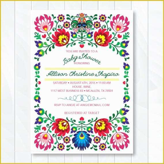 Mexican Fiesta Invitation Templates Free Of Cinco De Mayo Invite Fiesta Baby Shower by then Espaper