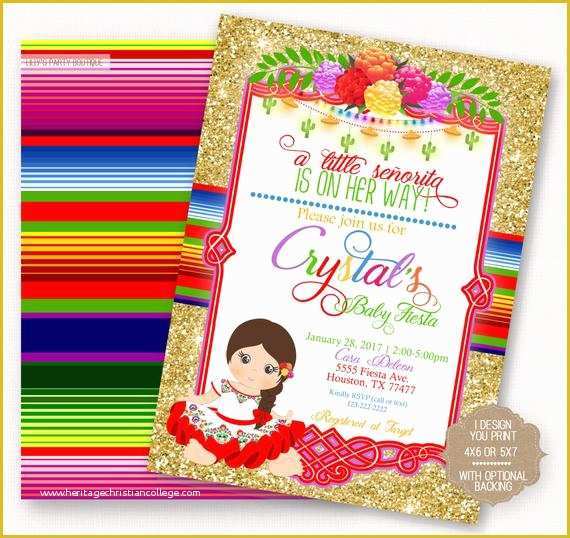 Mexican Fiesta Invitation Templates Free Of Fiesta Baby Shower Fiesta Mexican Baby Fiesta Invite Mexican