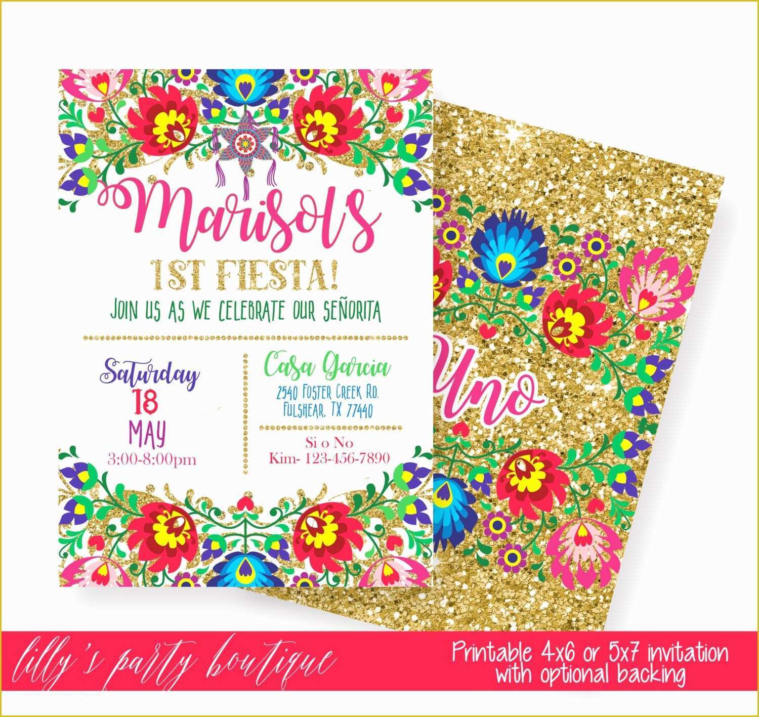 Mexican Fiesta Invitation Templates Free Of Fiesta Birthday Invitation Mexican Fiesta Invitation