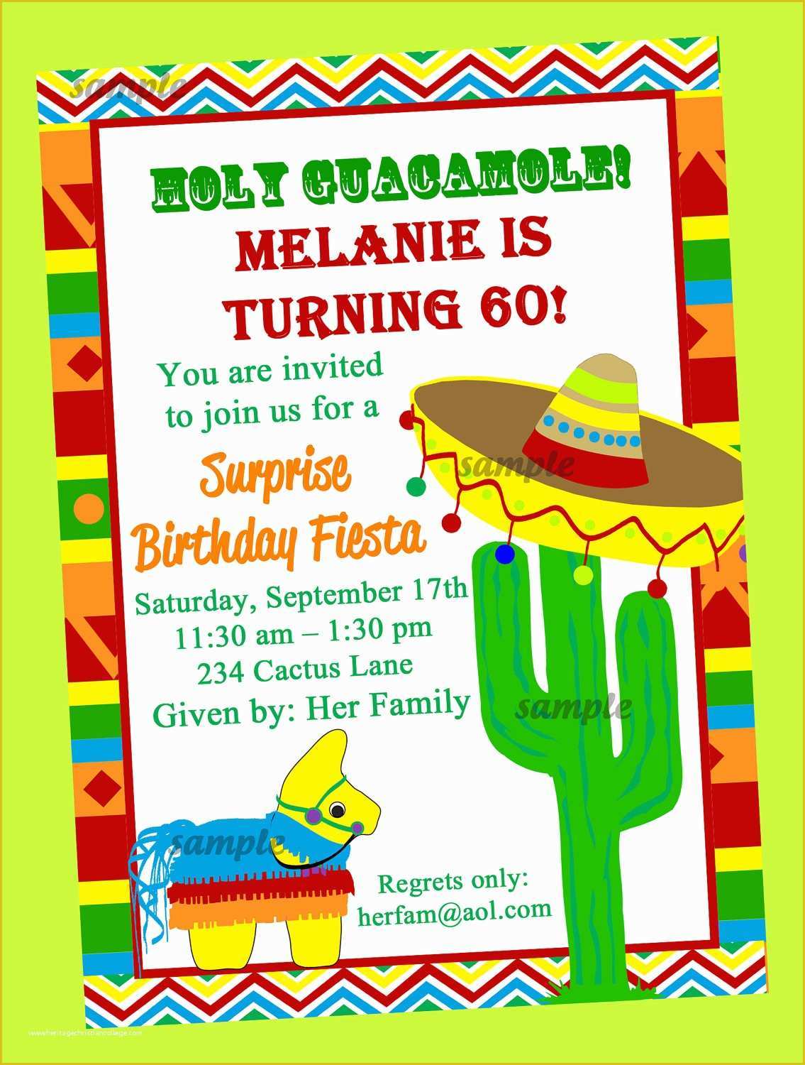 Mexican Fiesta Invitation Templates Free Of Mexican Party Invitations Template