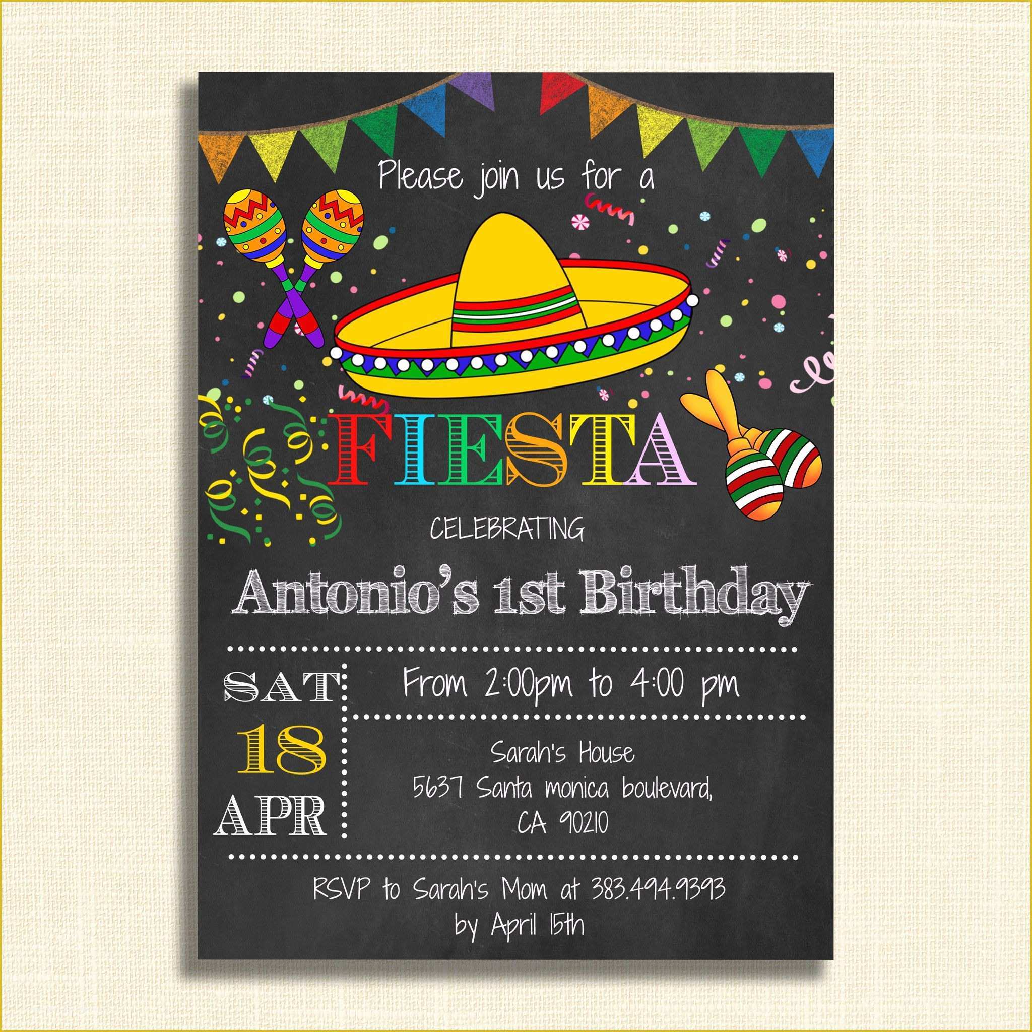 Mexican Fiesta Invitation Templates Free Of Printable Mexican Fiesta Party Invitations – Diy Party