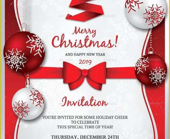 Microsoft Christmas Invitations Templates Free Of 20 Christmas Invitation Templates Free Sample Example