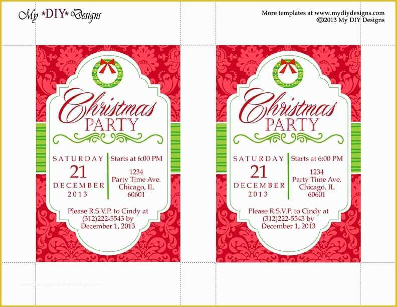 Microsoft Christmas Invitations Templates Free Of Christmas Invitation Template