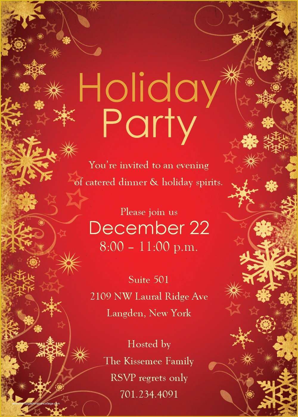 Microsoft Christmas Invitations Templates Free Of Free Holiday Party Invitation Templates