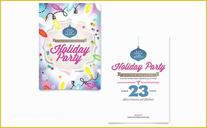 Microsoft Christmas Invitations Templates Free Of Holiday Party Invitation Template Word & Publisher