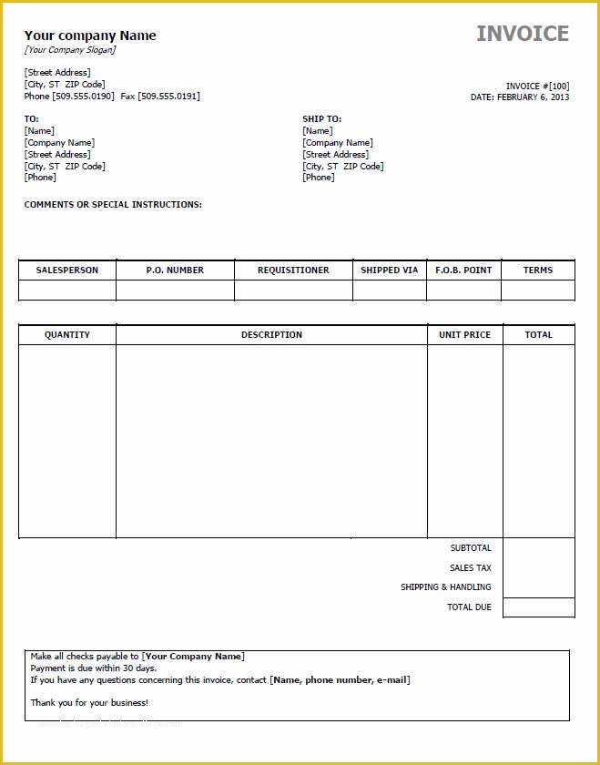 Microsoft Office Receipt Template Free Of 15 Microsoft Office Invoice Template