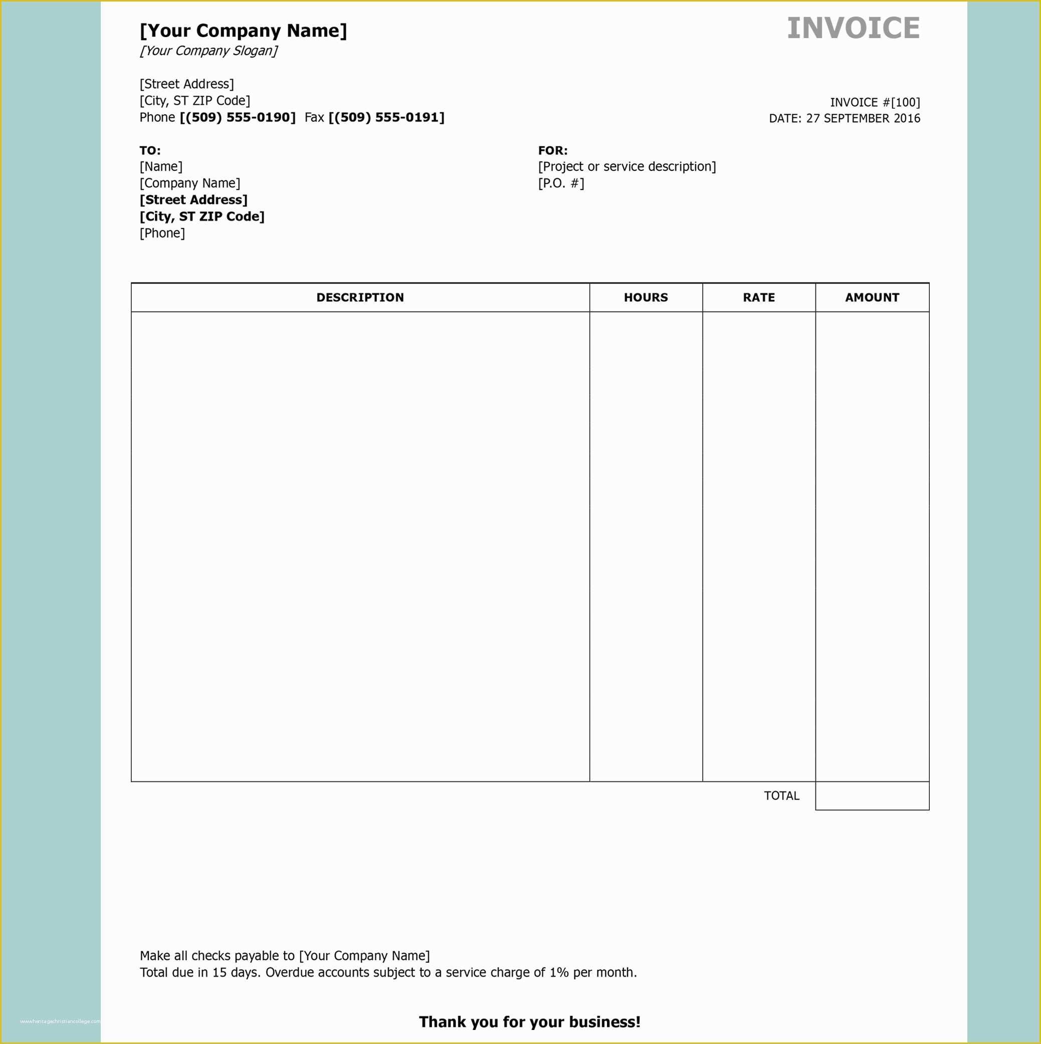 Microsoft Office Receipt Template Free Of Free Invoice Templates by Invoiceberry the Grid System