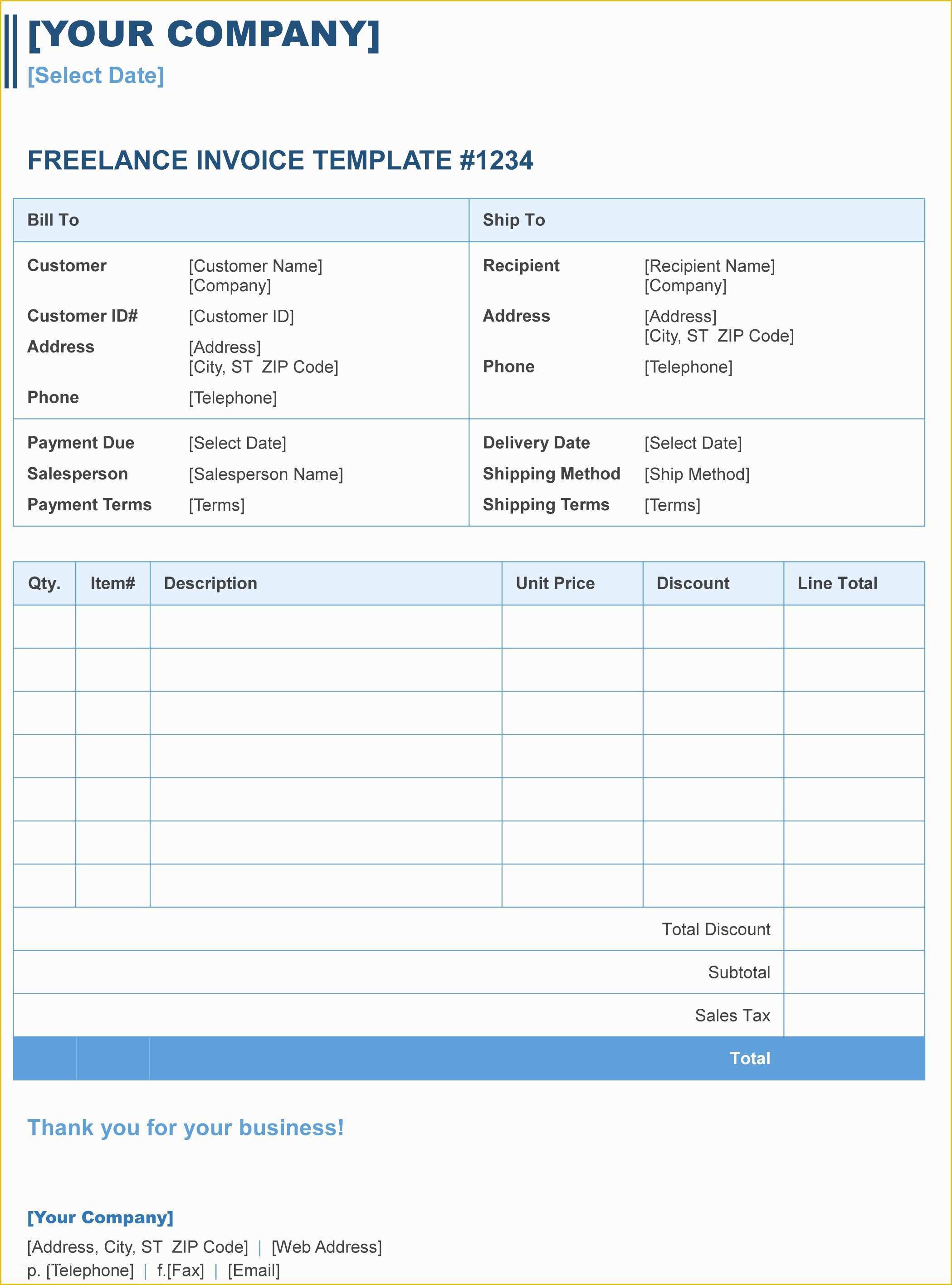 Microsoft Office Receipt Template Free Of Freelance Invoice Template Free