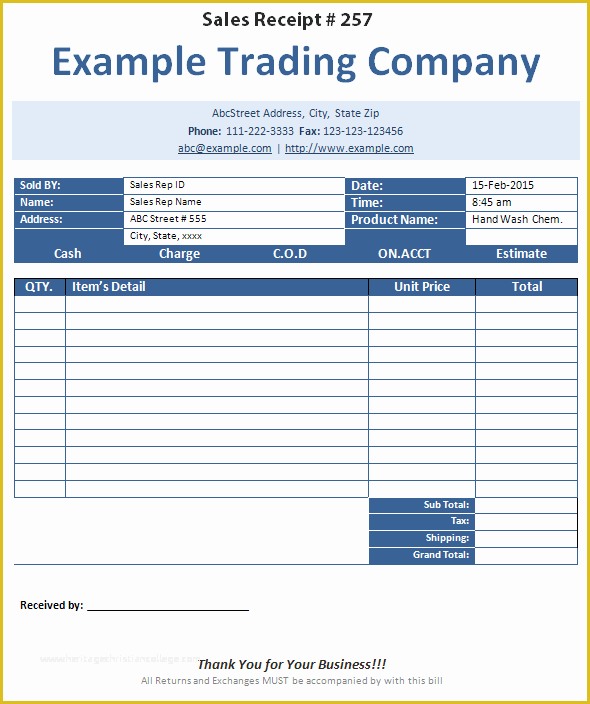 Microsoft Office Receipt Template Free Of Printable Sales Receipt Created In Ms Word