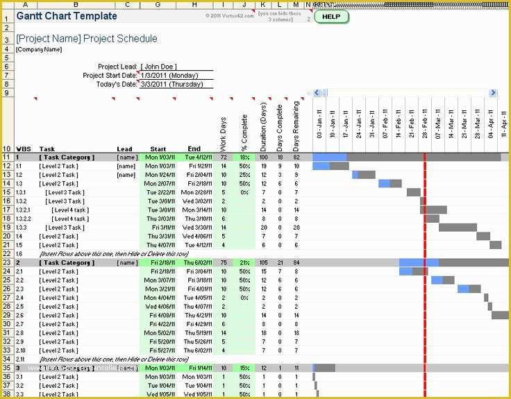 Microsoft Project Templates Free Of Free Gantt Chart Template for Excel