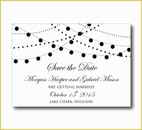 Microsoft Save the Date Templates Free Of Printable Save the Date Card Template String Lights by