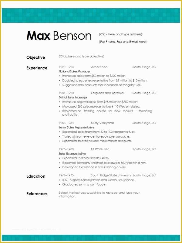 Microsoft Word Free Templates for Resumes Of Free Microsoft Word Resume Templates Beepmunk