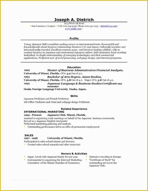 Microsoft Word Free Templates for Resumes Of Free Resume Template Downloads
