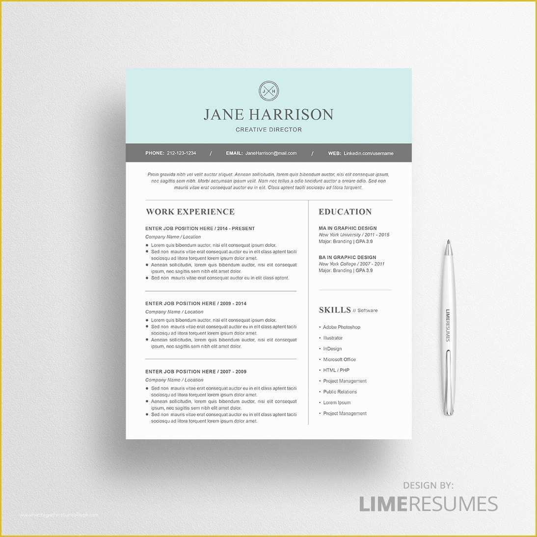 Microsoft Word Free Templates for Resumes Of Modern Resume Template for Microsoft Word Limeresumes