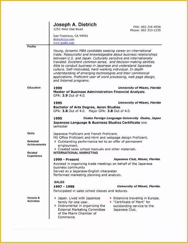 Microsoft Word Free Templates for Resumes Of Resume Templates Microsoft Word