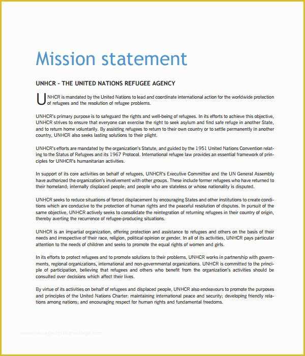 Mission Statement Template Free Of 14 Statement Templates Free Word Pdf Documents Download