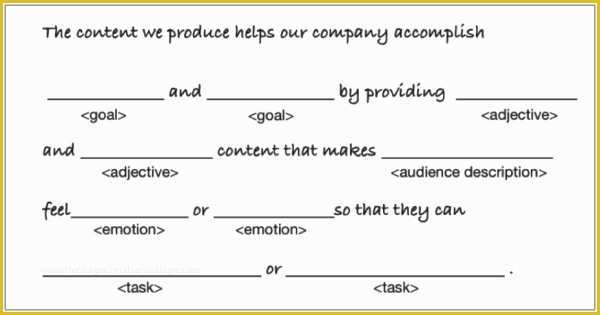 Mission Statement Template Free Of Keep Your Content Strategy with This Single Statement