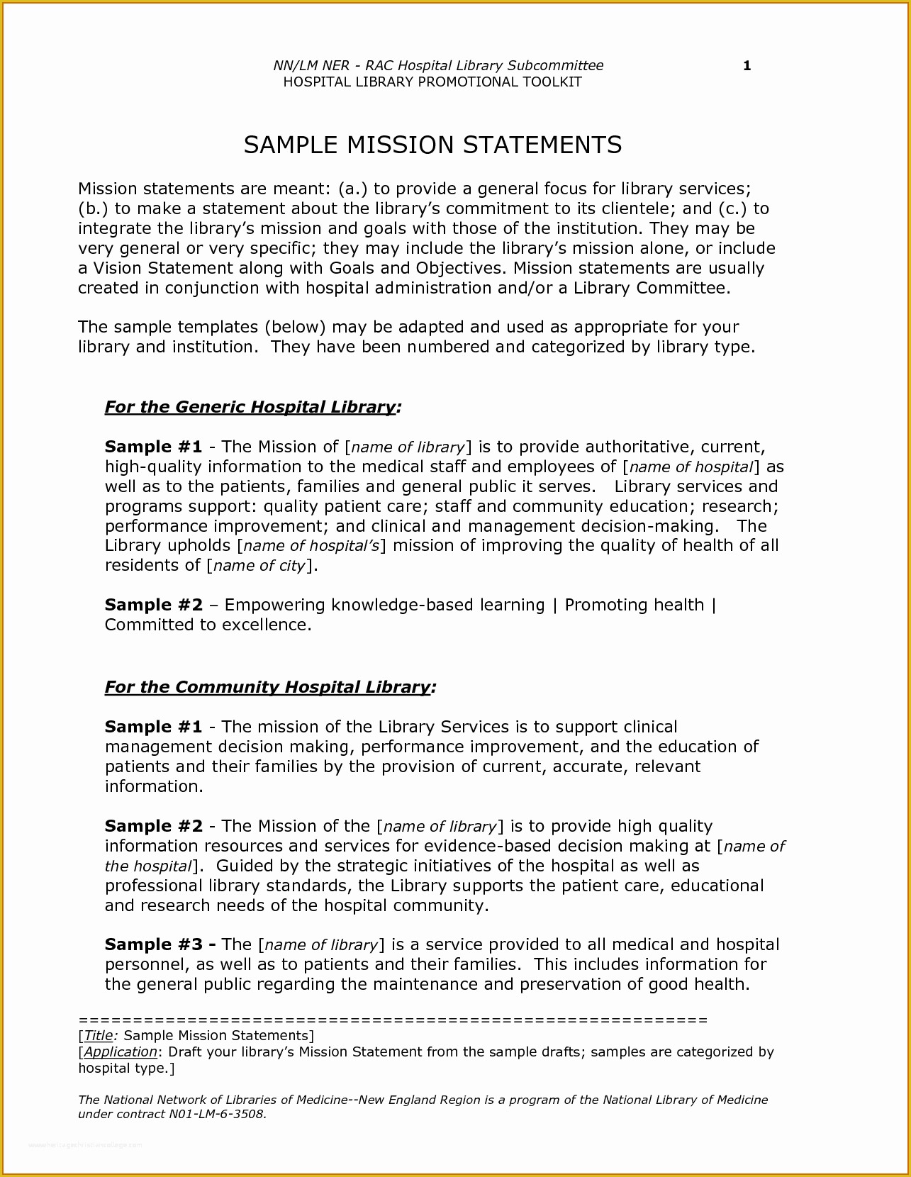Mission Statement Template Free Of Lease Template