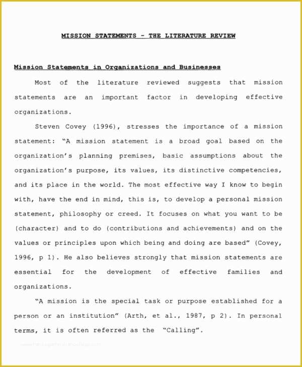 Mission Statement Template Free Of Mission Statement Template 10 Free Word Pdf Document