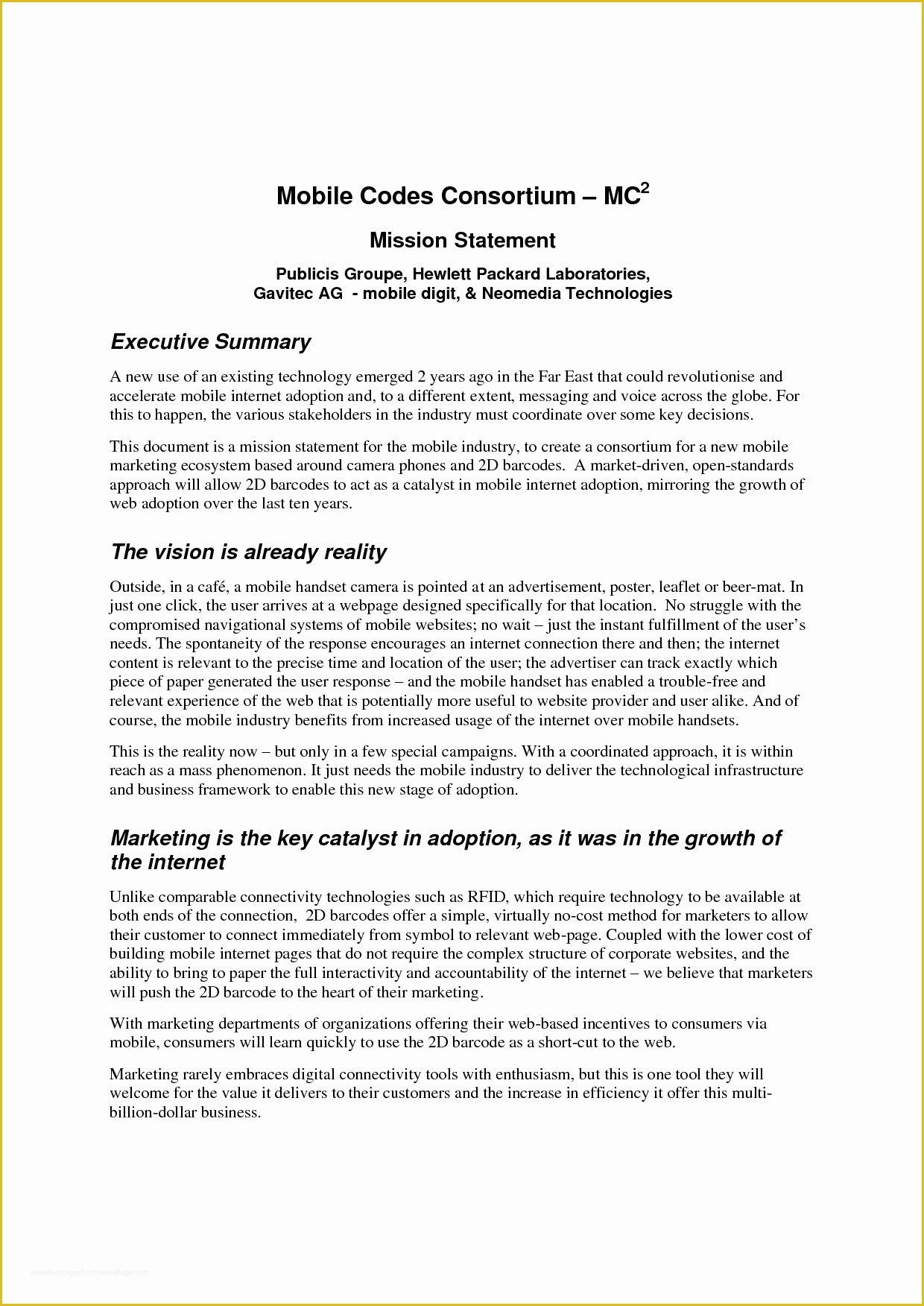 Mission Statement Template Free Of Mission Statement Templates