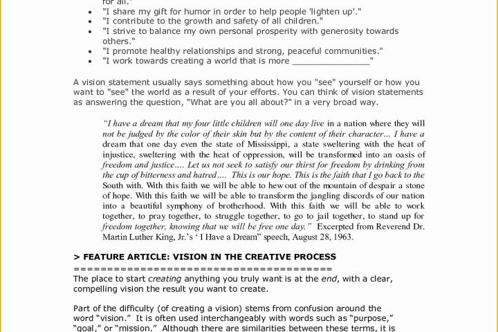 Mission Statement Template Free Of Mission Statement Templates