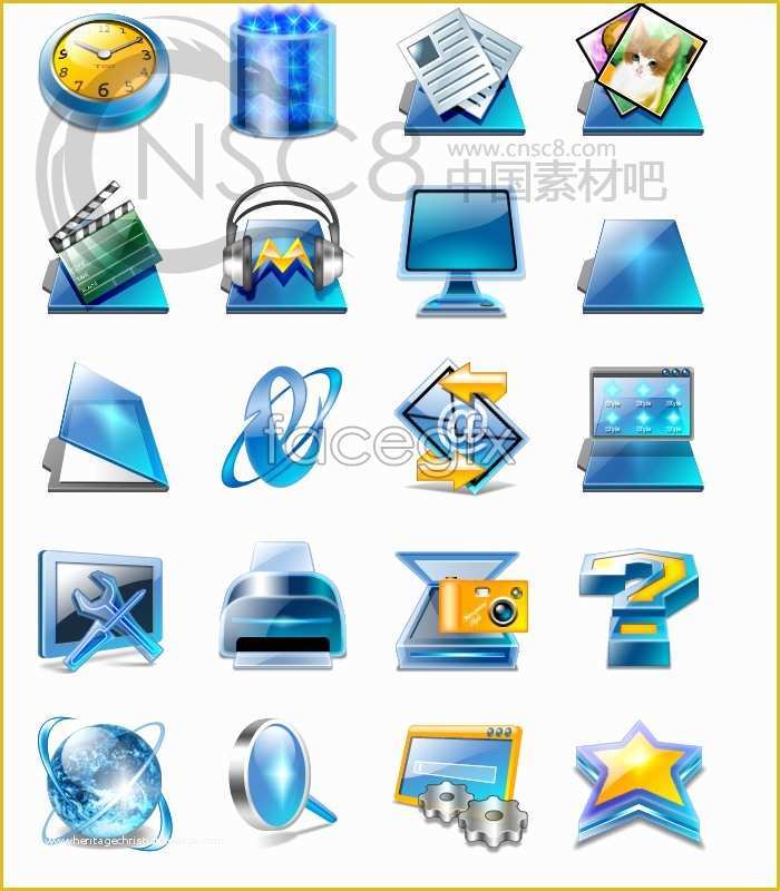 Modeling Website Templates Free Download Of Blue Puter Desktop Icons – Over Millions Vectors Stock