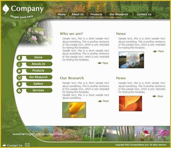 modeling-website-templates-free-download-of-forest-and-flowers-website