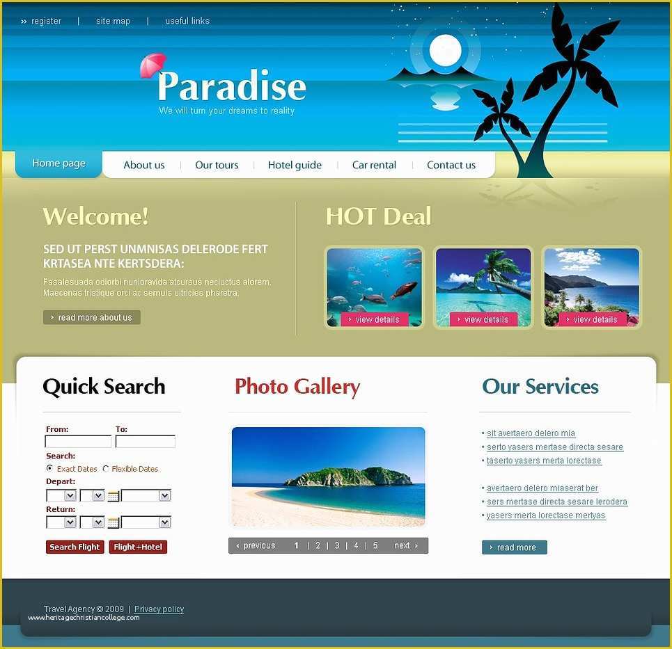 Modeling Website Templates Free Download Of tour Package Search Website Template Web Design