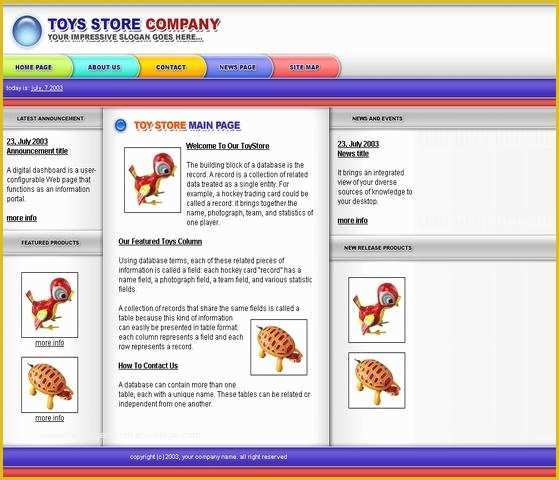 Modeling Website Templates Free Download Of toy Shop Website Templates – Over Millions Vectors Stock