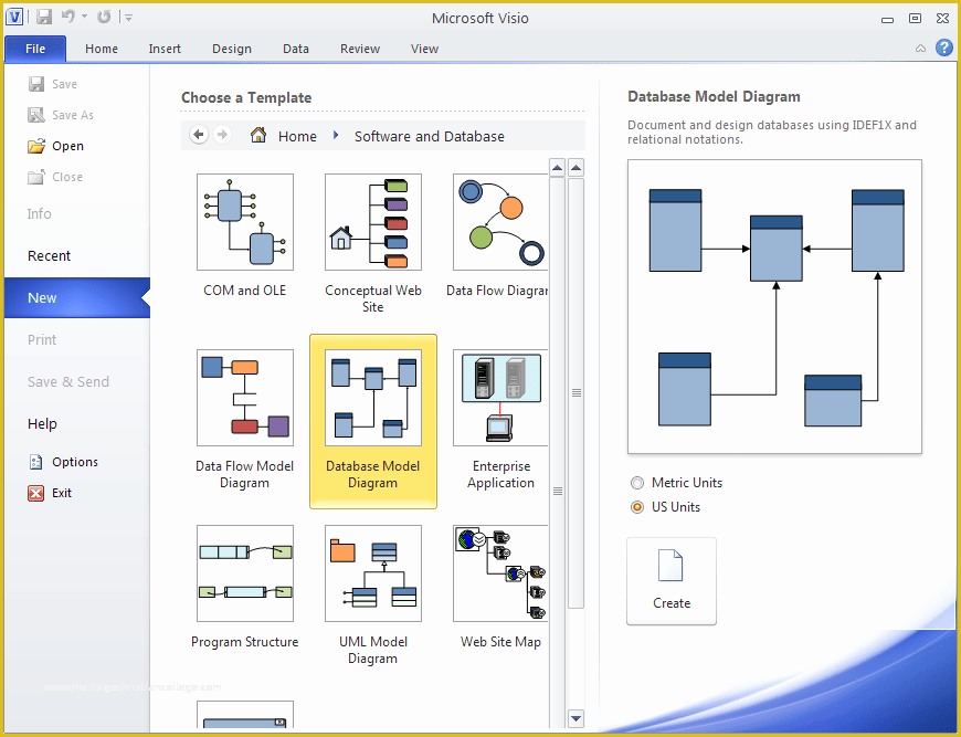 Modeling Website Templates Free Download Of Visio 2013 Database Shapes