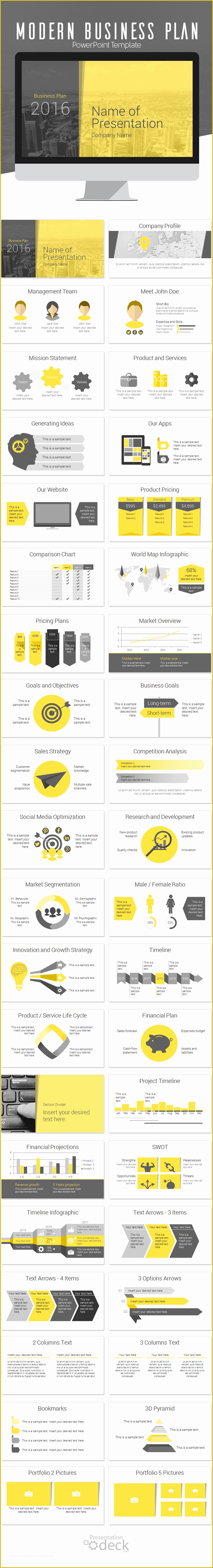 Modern Business Plan Powerpoint Template Free Of Modern Business Plan Powerpoint Template